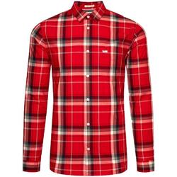 Textil Muži Košile s dlouhymi rukávy Tommy Hilfiger  Červená