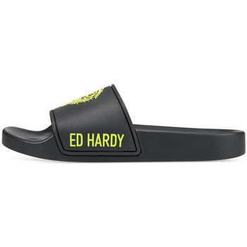 Boty Ženy Módní tenisky Ed Hardy Sexy beast sliders black-fluo yellow Černá