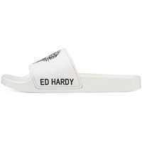 Boty Muži Módní tenisky Ed Hardy - Sexy beast sliders white-black Bílá