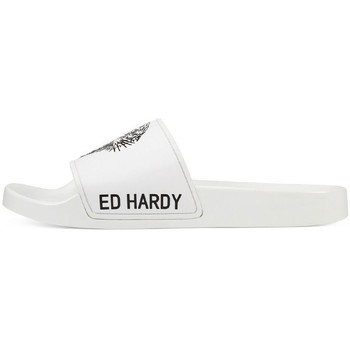 Boty Muži Módní tenisky Ed Hardy Sexy beast sliders white-black Bílá