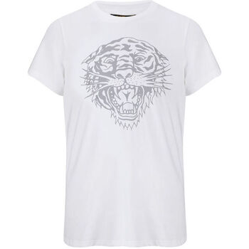 Textil Muži Trička s krátkým rukávem Ed Hardy Tiger-glow t-shirt white Bílá