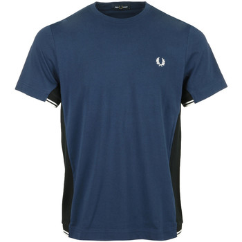 Textil Muži Trička s krátkým rukávem Fred Perry Twin Tipped Panel T-Shirt Modrá