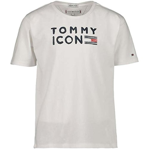 Textil Dívčí Trička s krátkým rukávem Tommy Hilfiger  Bílá