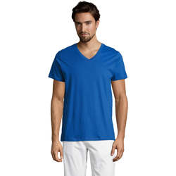 Textil Muži Trička s krátkým rukávem Sols Master camiseta hombre cuello pico Azul