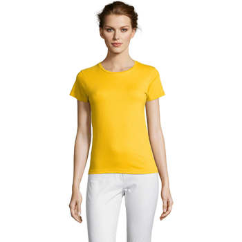 Sols Trička s krátkým rukávem Miss camiseta manga corta mujer - Žlutá
