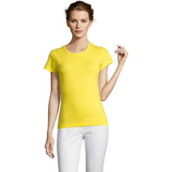 Sols Trička s krátkým rukávem Miss camiseta manga corta mujer - Žlutá