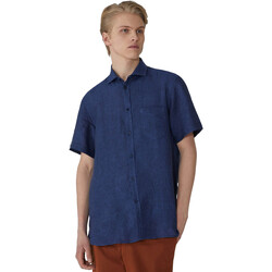 Textil Muži Košile s krátkými rukávy Trussardi 52C00213-1T002248 Modrý