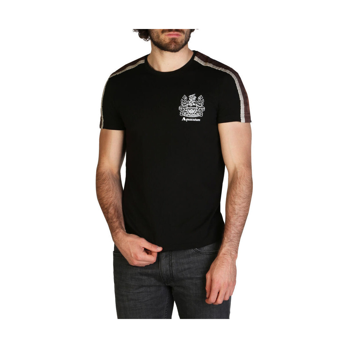 Textil Muži Trička s krátkým rukávem Aquascutum - qmt017m0 Černá