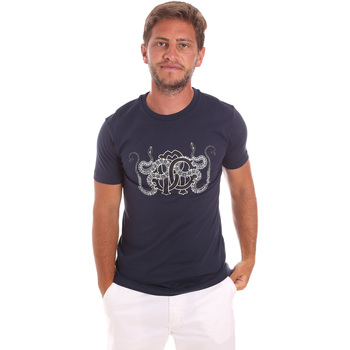 Textil Muži Trička s krátkým rukávem Roberto Cavalli HST66B Modrá