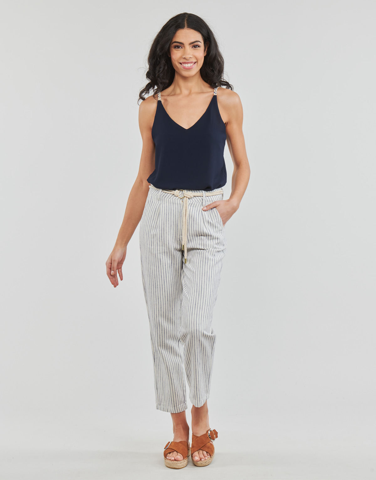 Textil Ženy Kapsáčové kalhoty Freeman T.Porter SAMARA VARDA Modrá / Bílá