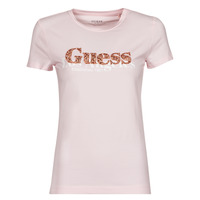 Textil Ženy Trička s krátkým rukávem Guess SS CN ASTRELLE TEE Růžová