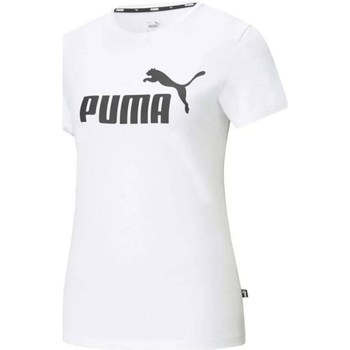 Textil Ženy Trička s krátkým rukávem Puma Ess Logo Tee Bílá