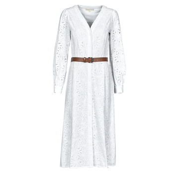 Textil Ženy Společenské šaty MICHAEL Michael Kors PALM EYELET KATE DRESS Bílá
