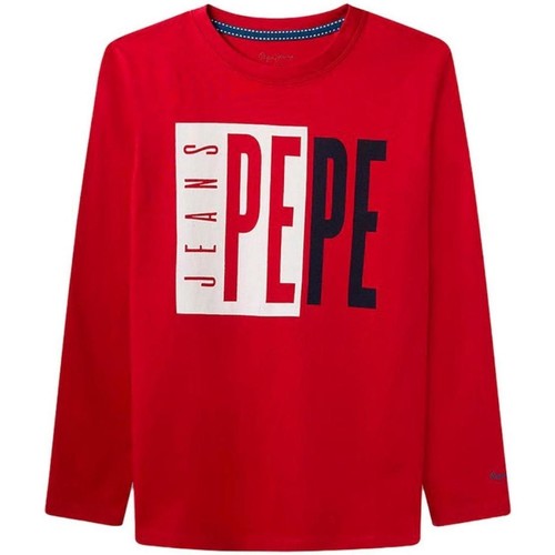 Textil Chlapecké Trička s krátkým rukávem Pepe jeans  Červená