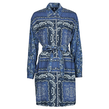 Textil Ženy Krátké šaty Liu Jo ABITO CAMICIA DEN.BLUE PRINTS WASH Modrá