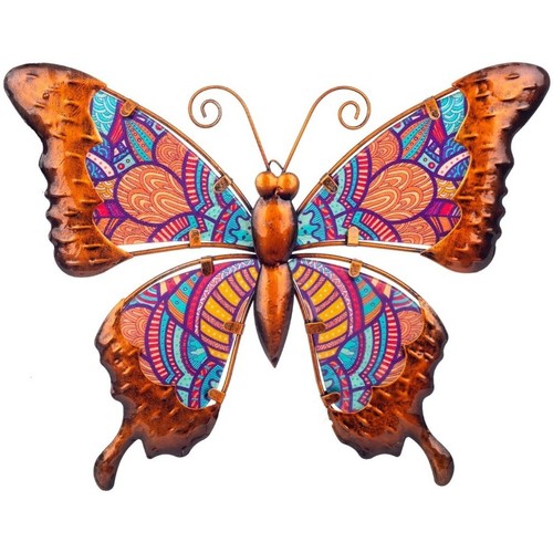 Bydlení Sošky a figurky Signes Grimalt Obrázek Motýl Oranžová