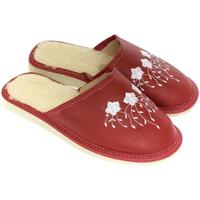 Boty Ženy Papuče John-C Dámske kožené červené papuče DOLLY Červená
