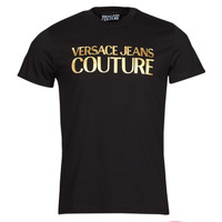 Textil Muži Trička s krátkým rukávem Versace Jeans Couture 72GAHT01 Černá / Zlatá