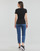 Textil Ženy Trička s krátkým rukávem Calvin Klein Jeans MONOGRAM LOGO V-NECK TEE Černá