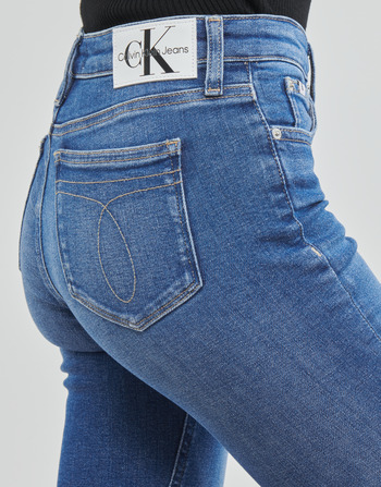 Calvin Klein Jeans HIGH RISE SLIM Modrá / Světlá