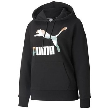 Puma Mikiny Classics Logo Hoodie - Černá