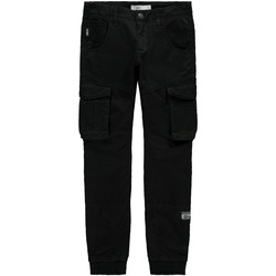 Textil Chlapecké Cargo trousers  Name it Pantalon cargo garçon  nitbamgo black