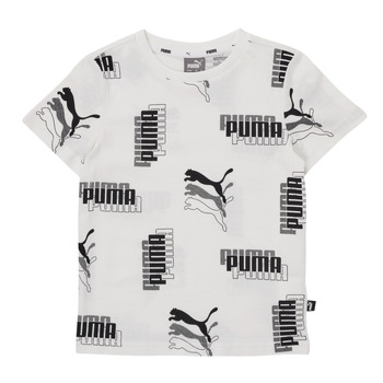 Textil Chlapecké Trička s krátkým rukávem Puma PUMA POWER AOP TEE Bílá