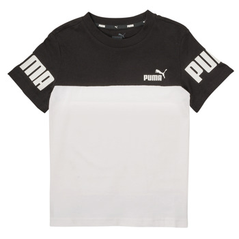 Textil Chlapecké Trička s krátkým rukávem Puma PUMA POWER TEE Černá / Bílá
