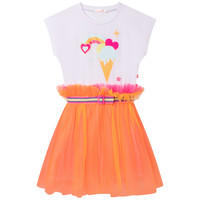 Textil Dívčí Krátké šaty Billieblush ANDORRE Bílá / Oranžová