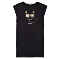 Textil Dívčí Krátké šaty Karl Lagerfeld UNIFIARI Černá