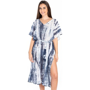 Textil Ženy Šaty Isla Bonita By Sigris Pončo Modrá