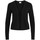 Textil Ženy Svetry Vila Ril Short Cardigan - Black Černá