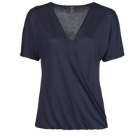 Textil Ženy Trička s krátkým rukávem Esprit CLT wrap tshirt Tmavě modrá