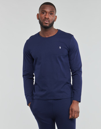 Textil Muži Trička s dlouhými rukávy Polo Ralph Lauren LS CREW Tmavě modrá