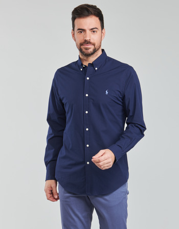 Textil Muži Košile s dlouhymi rukávy Polo Ralph Lauren ZSC11B Tmavě modrá / Námořnická modř
