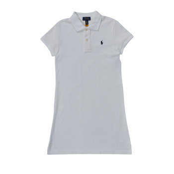 Textil Dívčí Krátké šaty Polo Ralph Lauren PLIATO Bílá