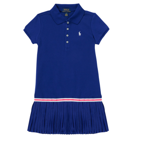 Textil Dívčí Krátké šaty Polo Ralph Lauren FRENCHIM Modrá