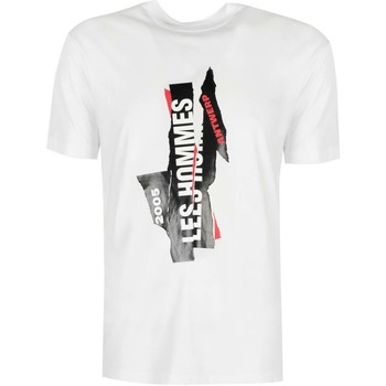 Textil Muži Trička s krátkým rukávem Les Hommes LJT224-710P | Logo Bílá