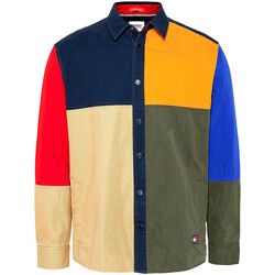 Textil Muži Košile s dlouhymi rukávy Tommy Jeans DM0DM11699 Modrá