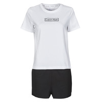 Textil Ženy Pyžamo / Noční košile Calvin Klein Jeans PYJAMA SET SHORT Černá / Bílá
