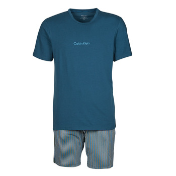 Textil Muži Pyžamo / Noční košile Calvin Klein Jeans SHORT SET Tmavě modrá
