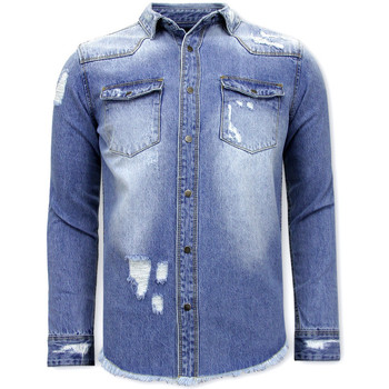 Textil Muži Košile s dlouhymi rukávy Enos 126388299 Modrá