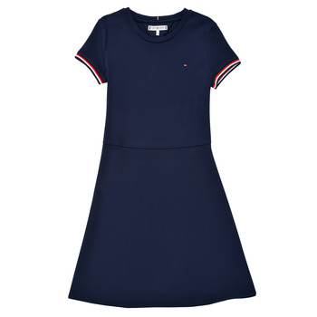 Textil Dívčí Krátké šaty Tommy Hilfiger PROVANSE Tmavě modrá