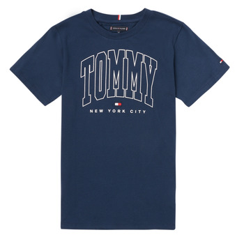 Textil Chlapecké Trička s krátkým rukávem Tommy Hilfiger AMIANSE Tmavě modrá