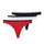 Spodní prádlo Ženy String Tommy Hilfiger THONG X3 Černá / Bílá / Červená