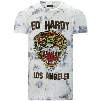 Textil Muži Trička s krátkým rukávem Ed Hardy Los tigre t-shirt white Bílá