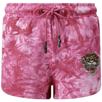 Textil Muži Kraťasy / Bermudy Ed Hardy Los tigre runner short hot pink Růžová