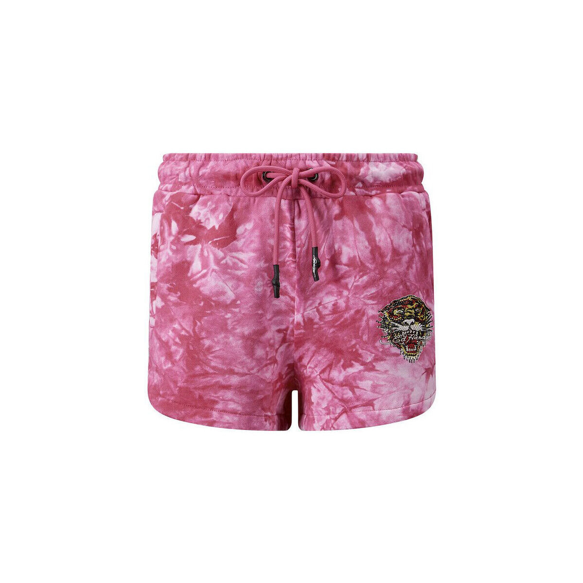 Textil Ženy Kraťasy / Bermudy Ed Hardy Los tigre runner short hot pink Růžová