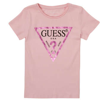 Textil Dívčí Trička s krátkým rukávem Guess LIO Růžová