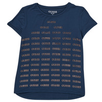 Textil Dívčí Trička s krátkým rukávem Guess LOOP Tmavě modrá